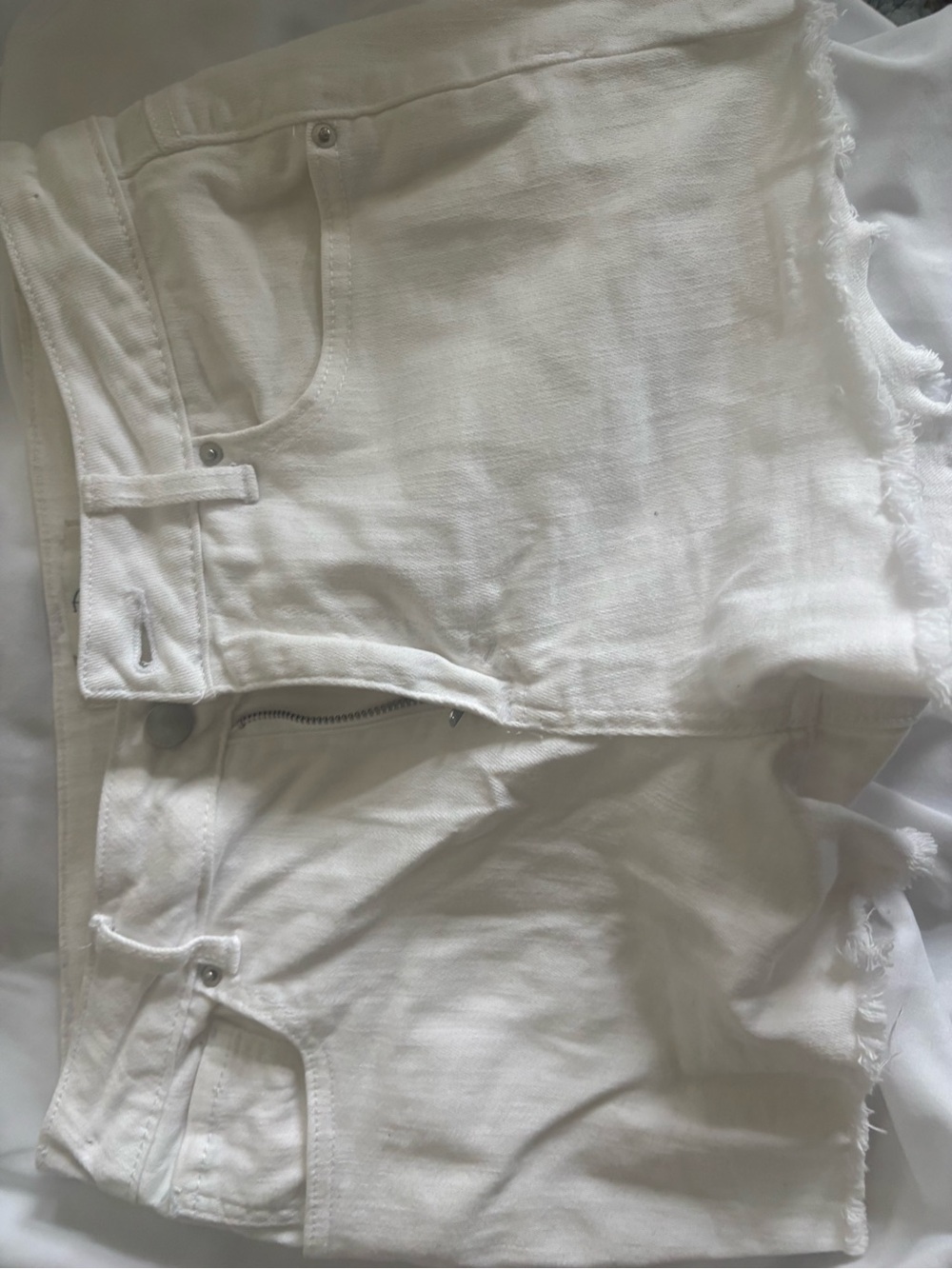 White woMen's Denim Shorts - Classic Summer Staple